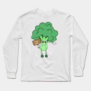 broccoli funny cute cartoon Long Sleeve T-Shirt